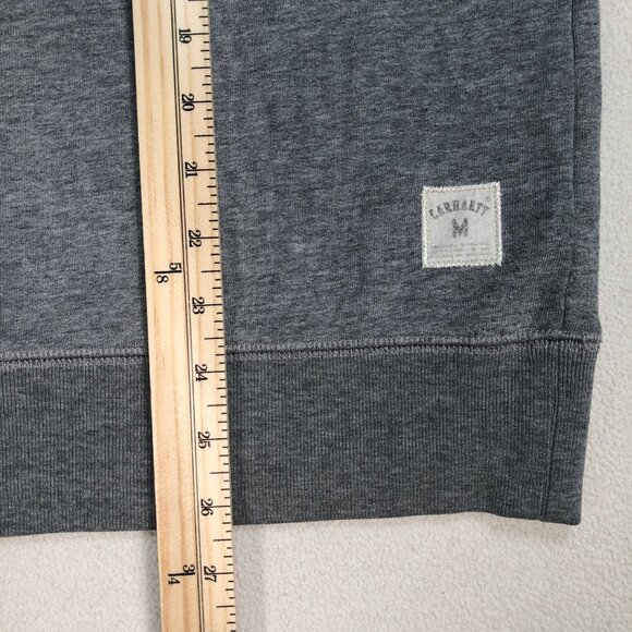 Carhartt‎ Sweater Men's M Gray Red Holbroock Bi-Color Sweatshirt Pullover - Picture 9 of 14